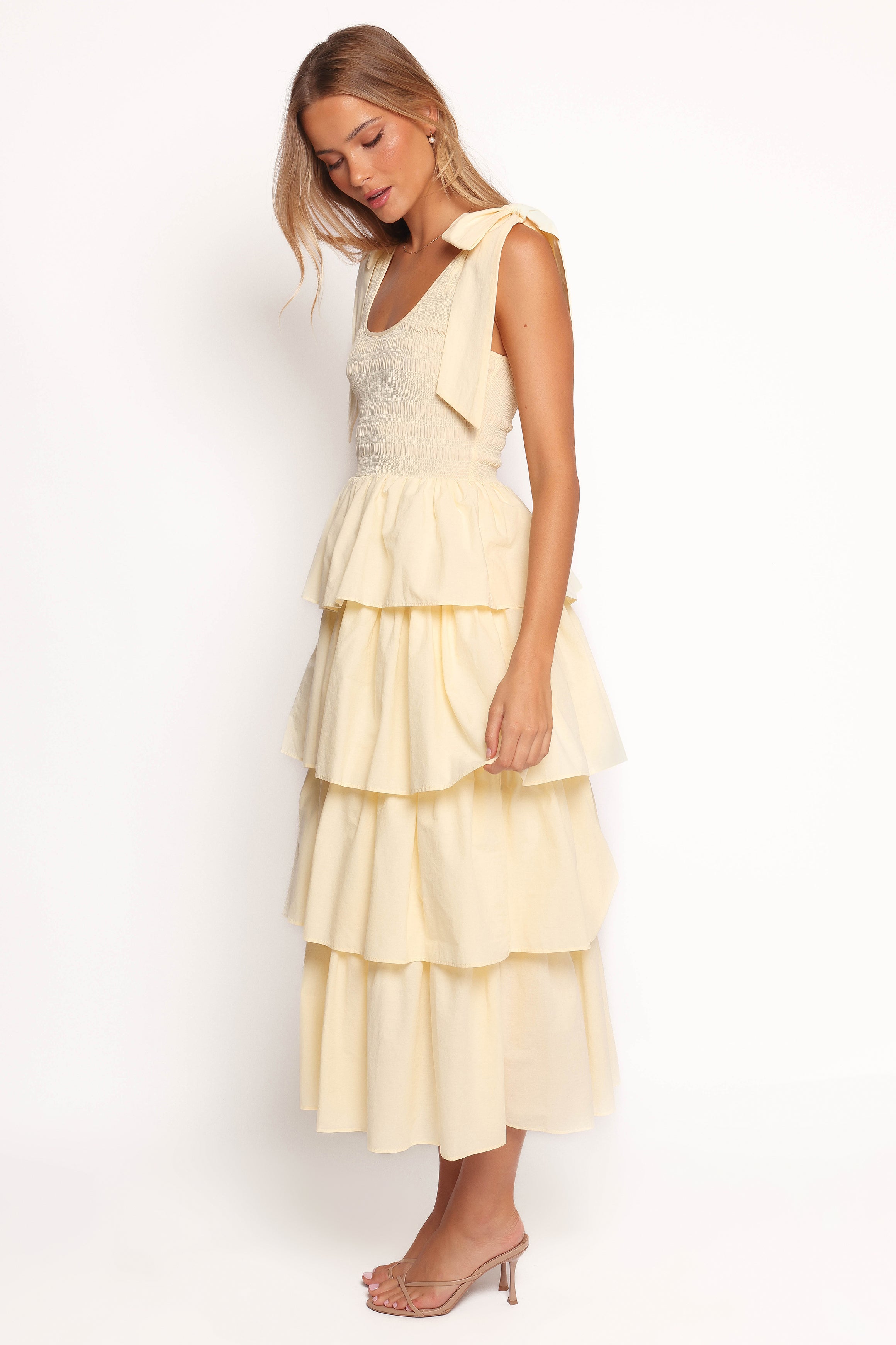 Petal and Pup USA DRESSES Raphael Tiered Maxi Dress - Yellow