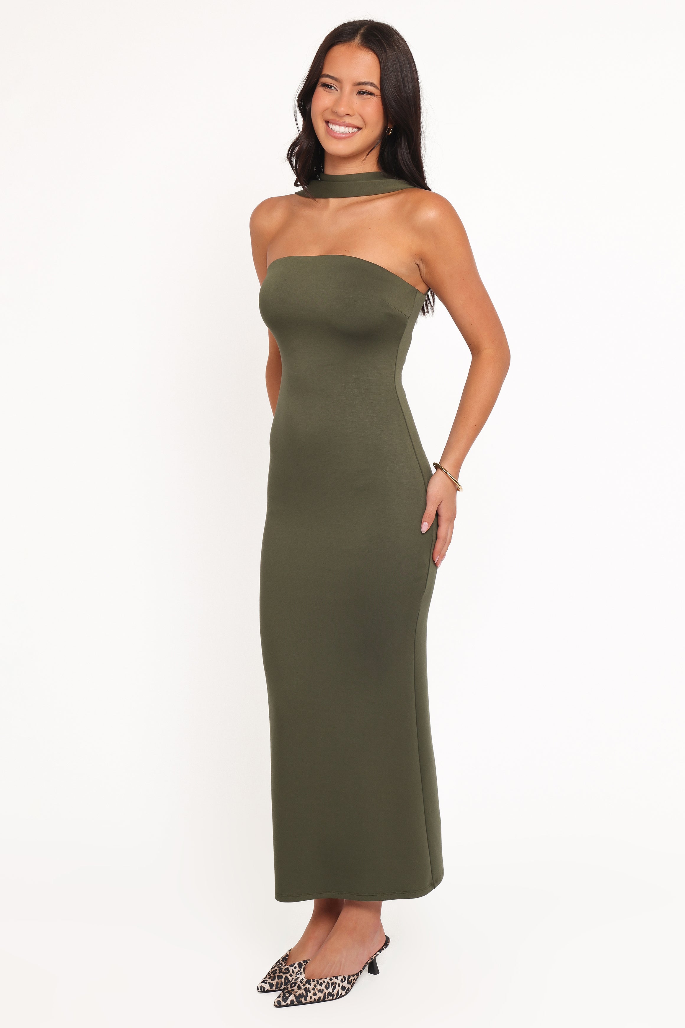 Petal and Pup USA DRESSES Regan Midi Dress - Olive