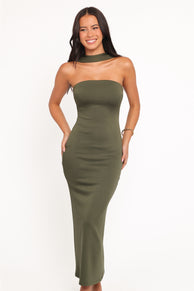 Petal and Pup USA DRESSES Regan Midi Dress - Olive