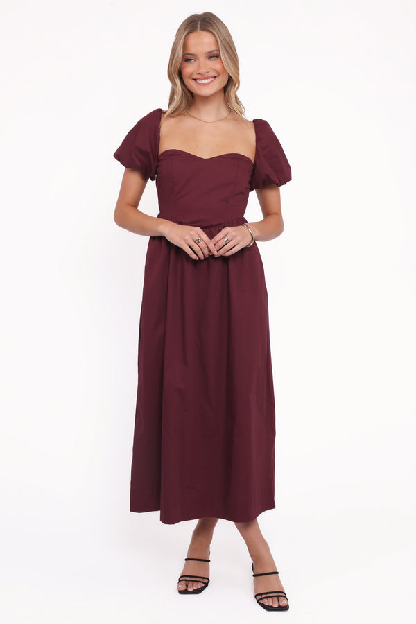 Petal and Pup USA DRESSES Remira Midi Dress - Cherry