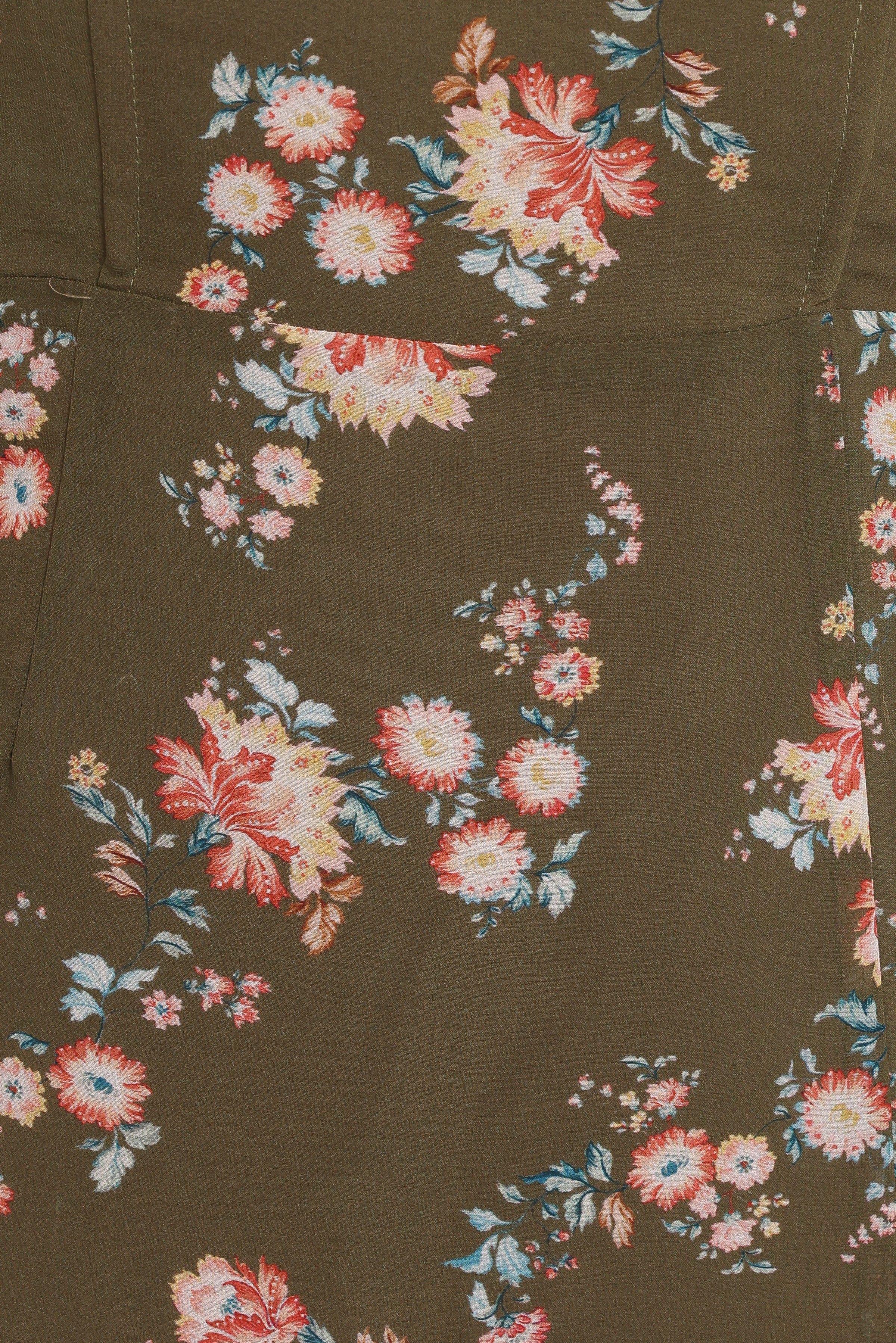 Petal and Pup USA DRESSES Renita Maxi Dress - Olive Floral