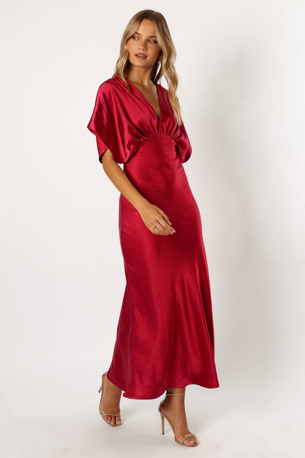 Petal and Pup USA DRESSES Ricki Maxi Dress - Ruby Wine