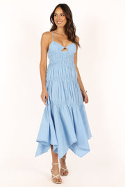 Petal and Pup USA DRESSES Riley Midi Dress - Blue