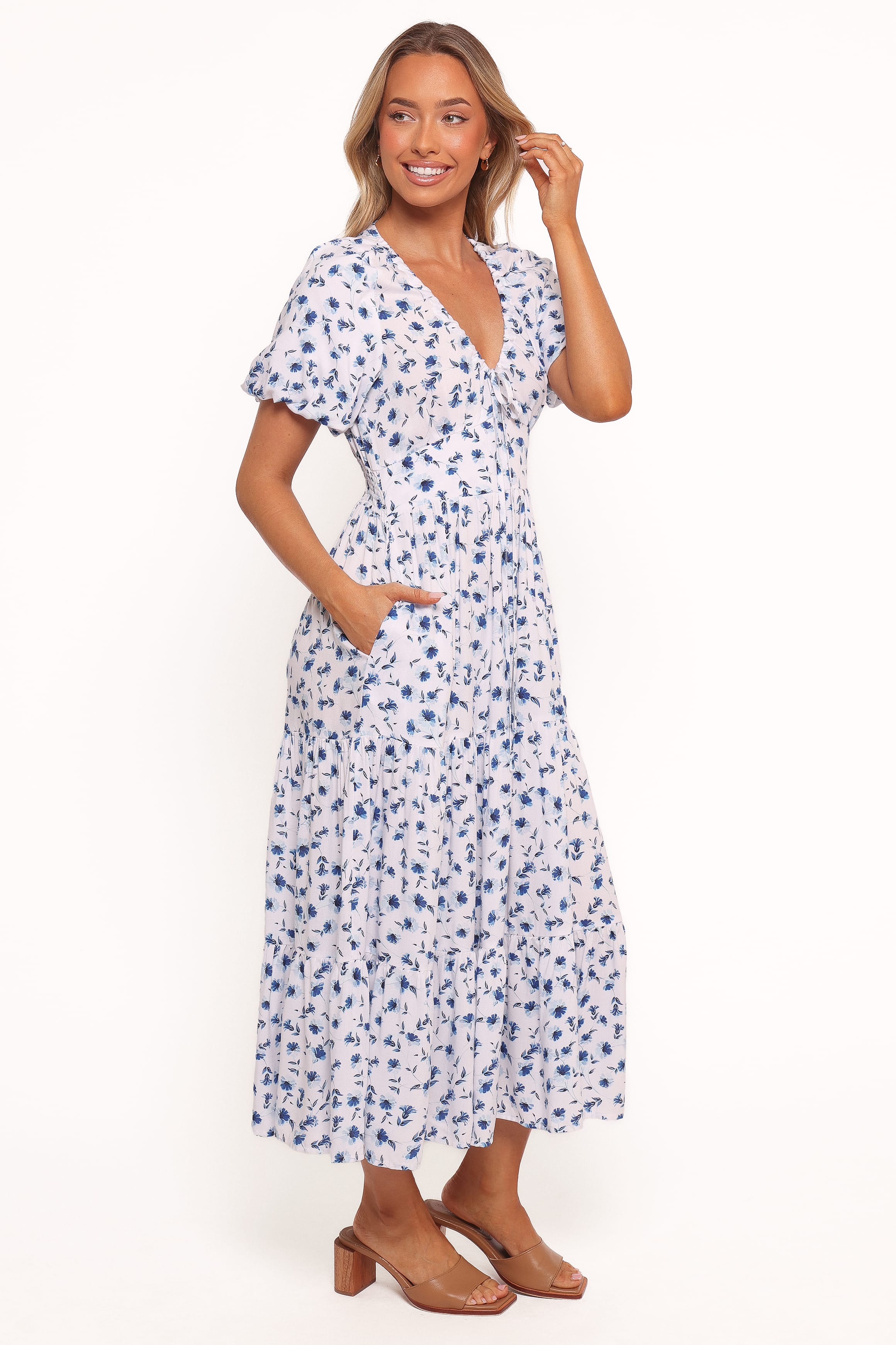 Roberts Maxi Dress - Blue Ditsy Floral | Petal & Pup USA