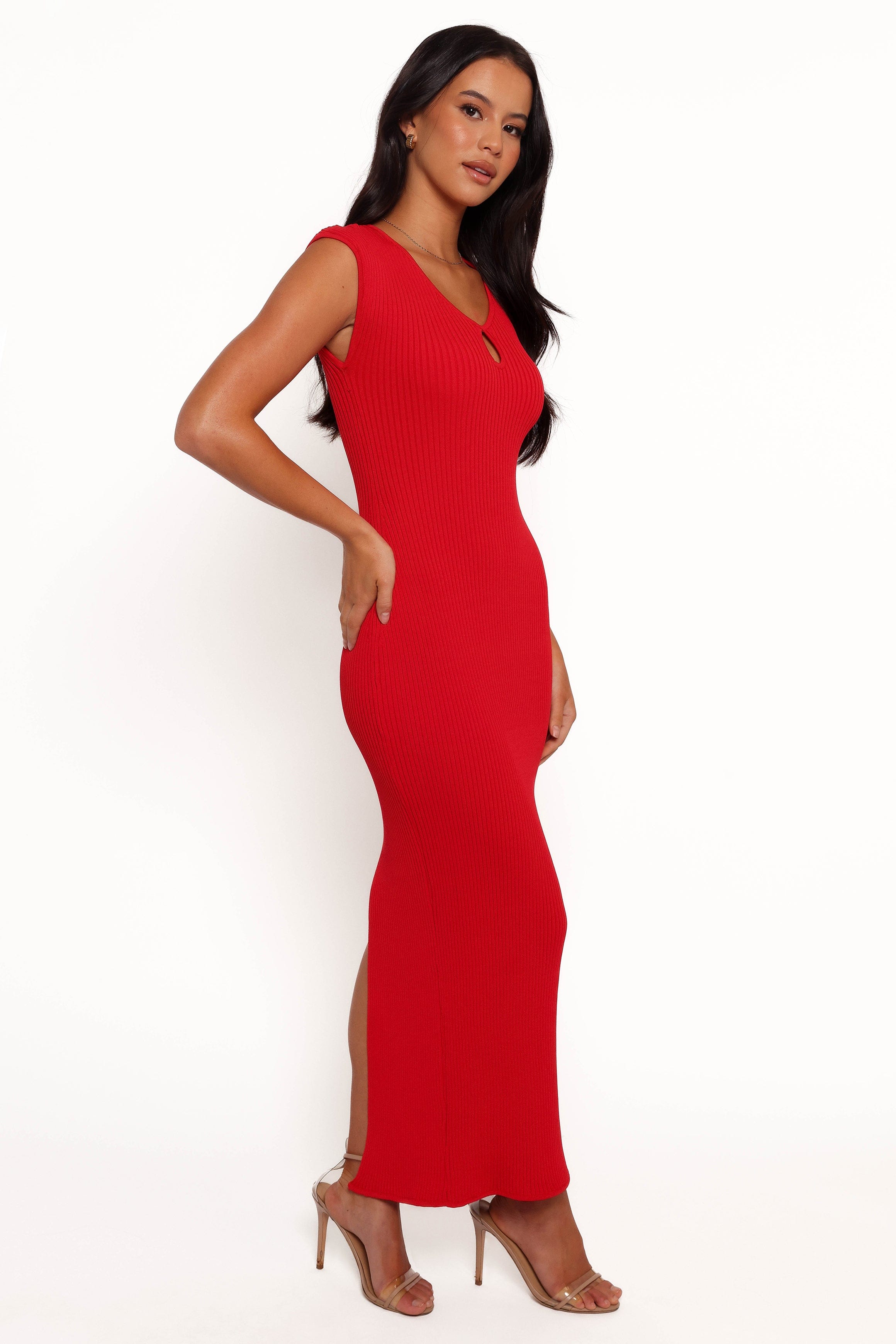 Petal and Pup USA DRESSES Robin Midi Dress - Red
