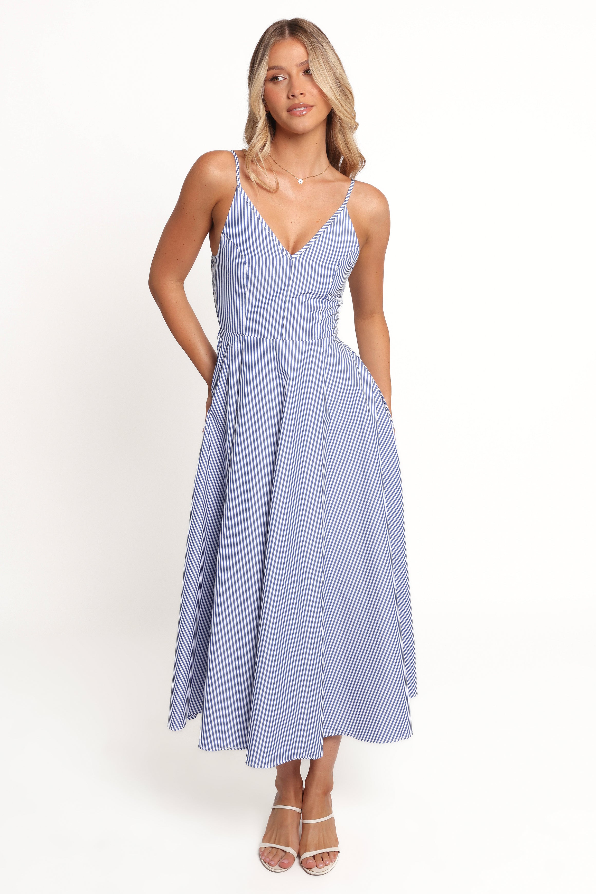 Petal and Pup USA DRESSES Romilly Strappy Maxi Dress - Light Blue