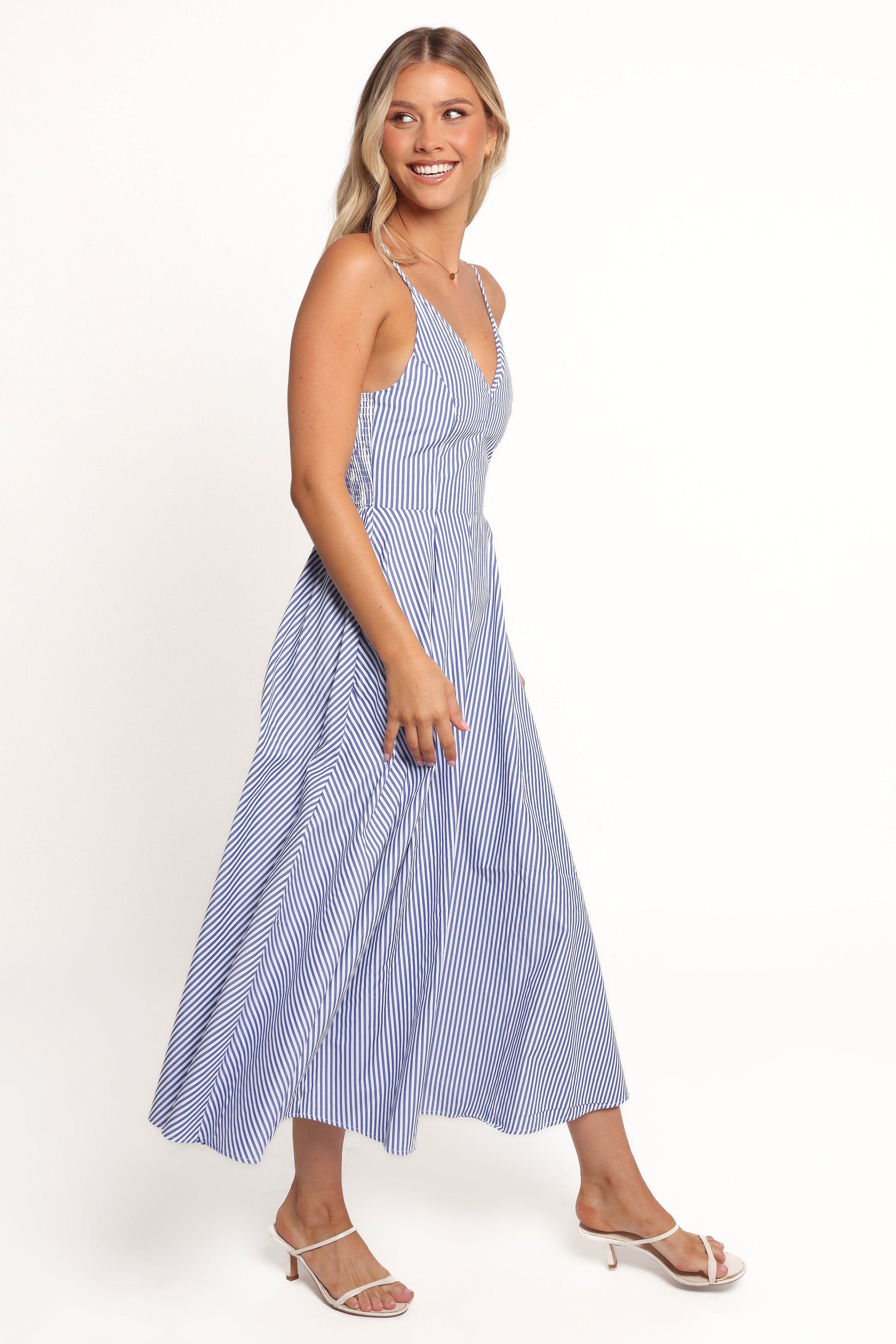 Petal and Pup USA DRESSES Romilly Strappy Maxi Dress - Light Blue