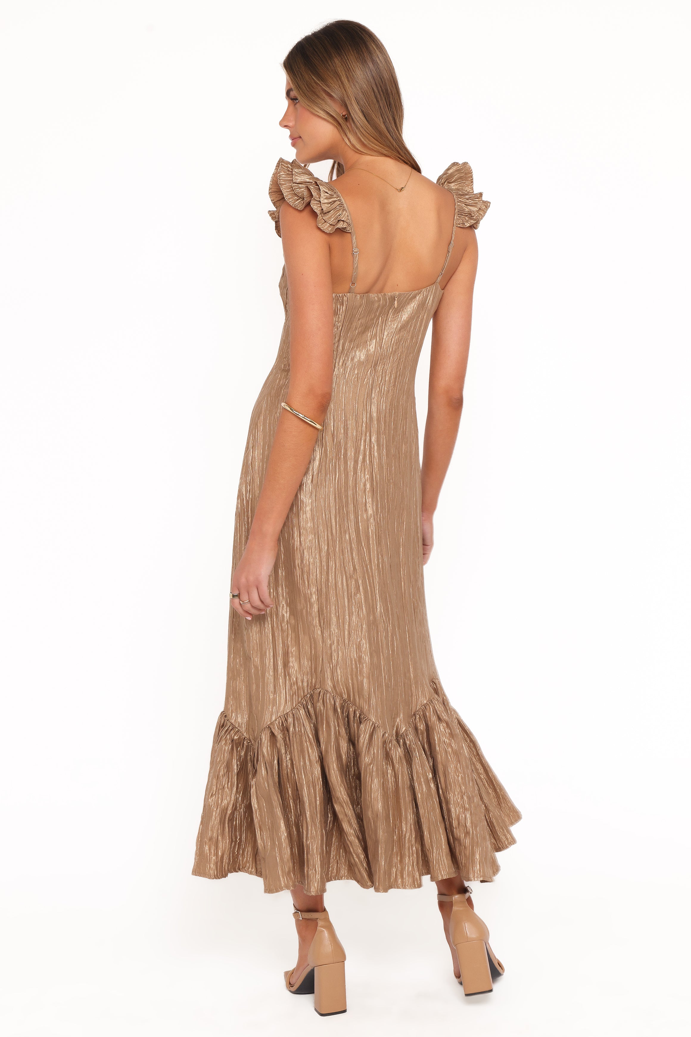 Petal and Pup USA DRESSES Romola Midi Dress - Bronze