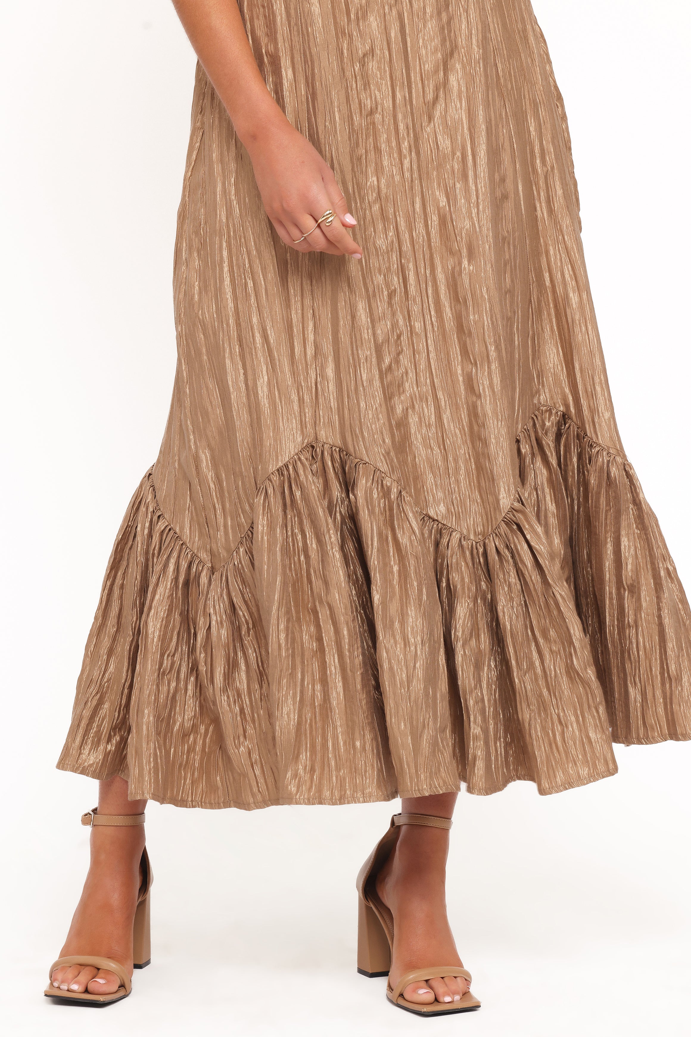 Petal and Pup USA DRESSES Romola Midi Dress - Bronze