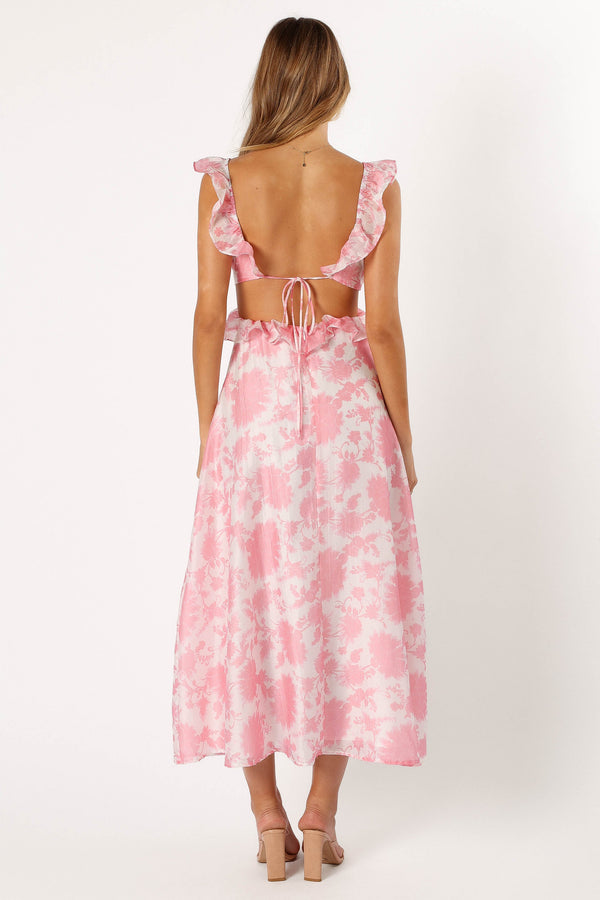 Rori Ruffle Maxi Dress - Pink Floral - Petal & Pup USA