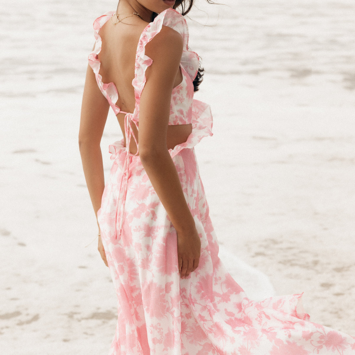 Petal and Pup Women's Rori Ruffle Maxi Dress - Pink Floral Petal and Pup Women's Rori Ruffle Maxi Dress - Pink Floral