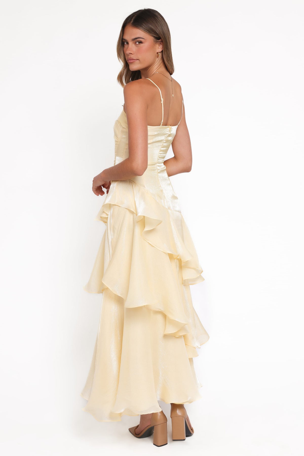 yellow high low dress Rosalie Maxi Dress - Butter Yellow