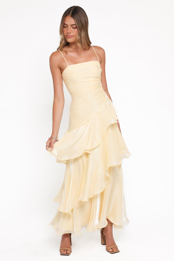 Petal and Pup Women's Brienne Maxi Dress - Butter Yellow 12 Petal and Pup Women's Brienne Maxi Dress - Butter Yellow 12
