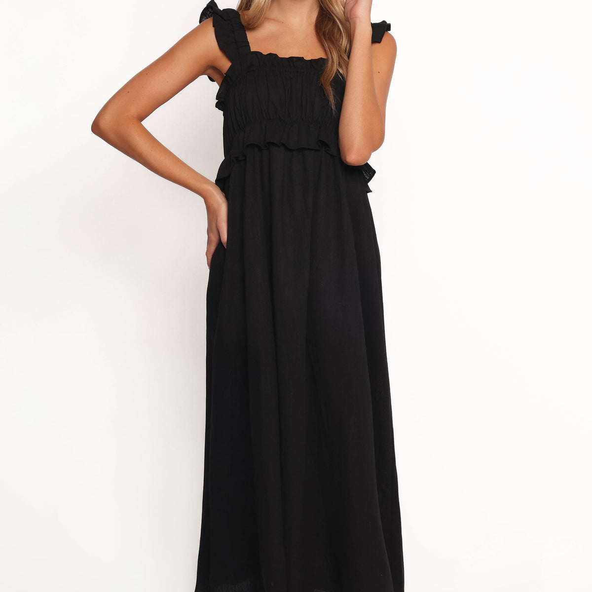 ross evening dresses Petal and Pup Women's Ross Frill Strap Maxi Dress