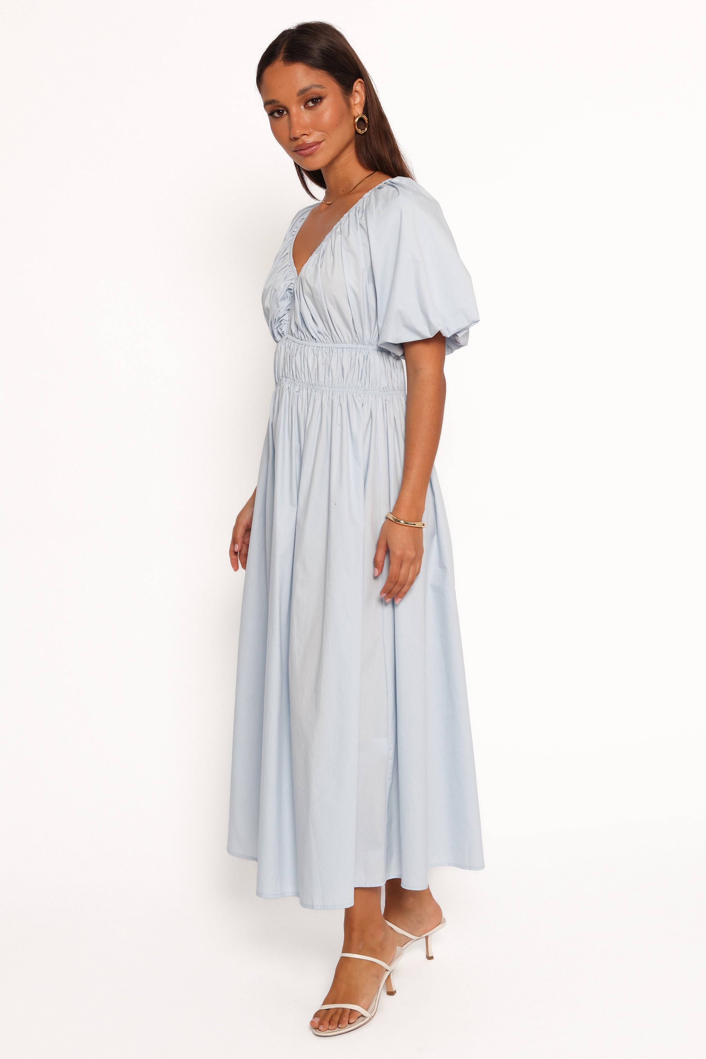 Petal and Pup USA DRESSES Rozie Midi Dress - Baby Blue