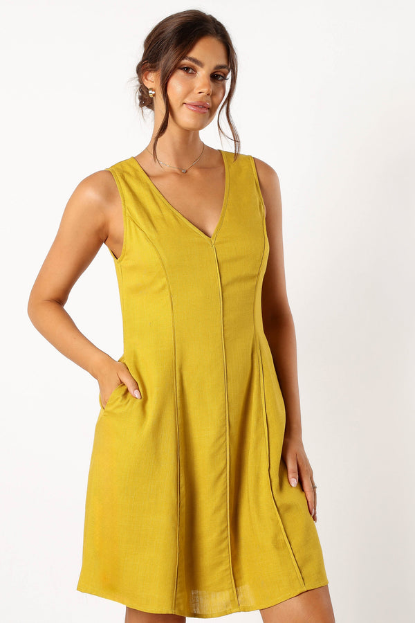 Petal and Pup USA DRESSES Rubes Mini Dress - Mustard