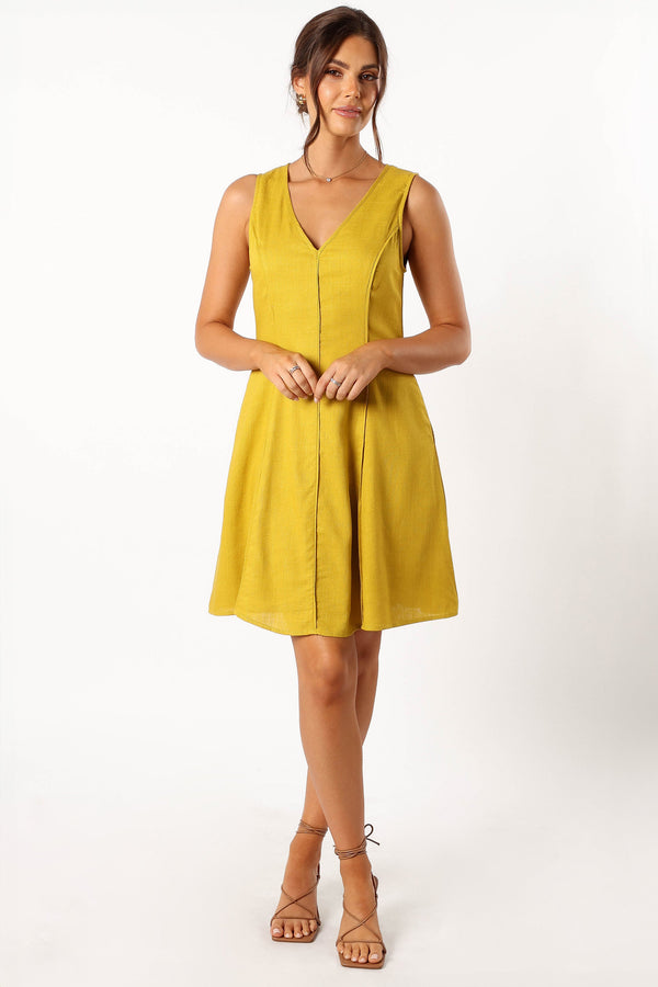 Petal and Pup USA DRESSES Rubes Mini Dress - Mustard