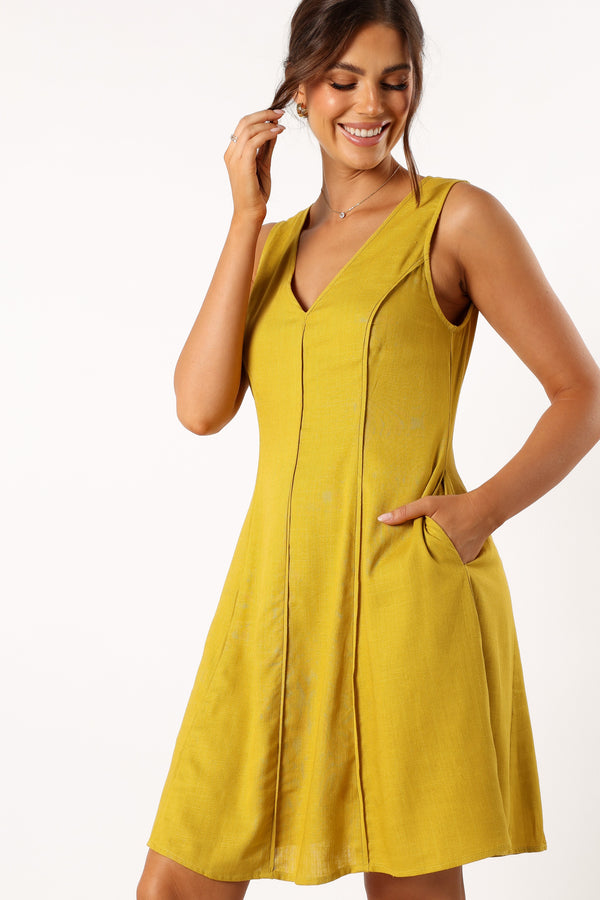 Petal and Pup USA DRESSES Rubes Mini Dress - Mustard