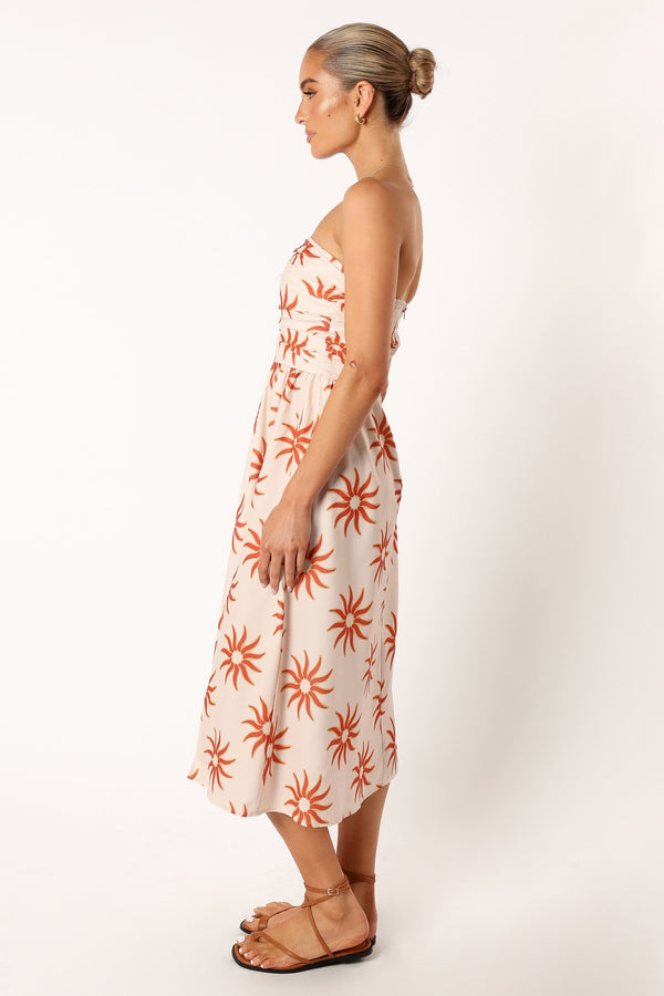 Petal and Pup USA DRESSES Ryder Strapless Midi Dress - Soleil