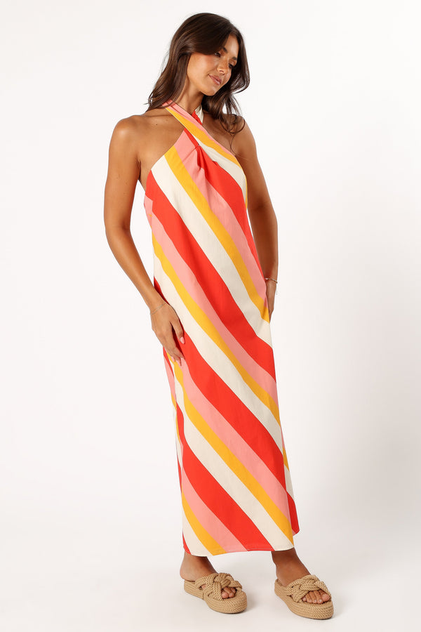 Petal and Pup USA DRESSES Sabbia Maxi Dress - Pink Stripe