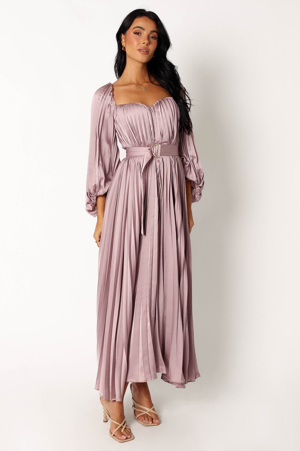 Sabine Long Sleeve Midi Dress - Lilac - Petal & Pup USA