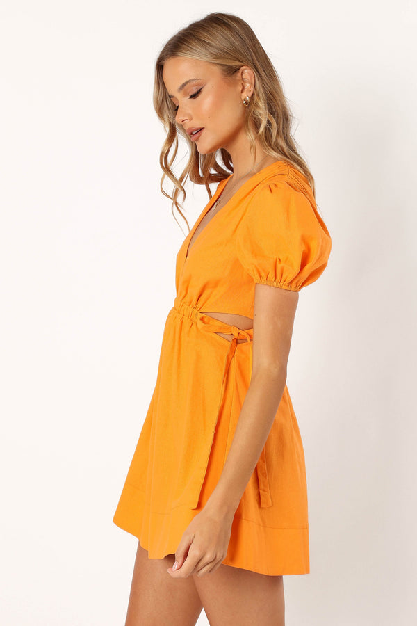 Petal and Pup USA DRESSES Sachie Cut Out Mini Dress - Orange