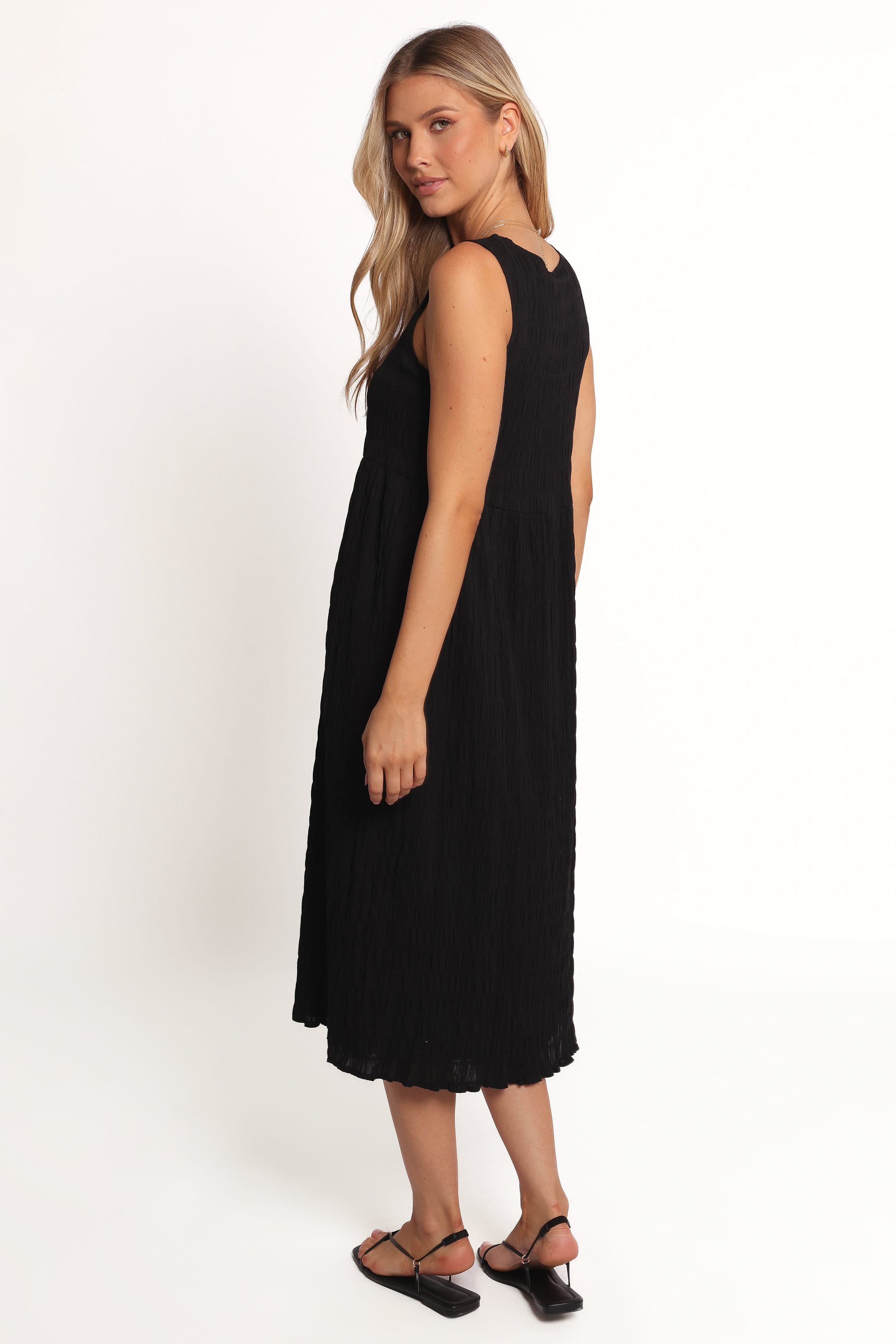 Petal and Pup USA DRESSES Sam Midi Dress - Black (Hold for Rack)
