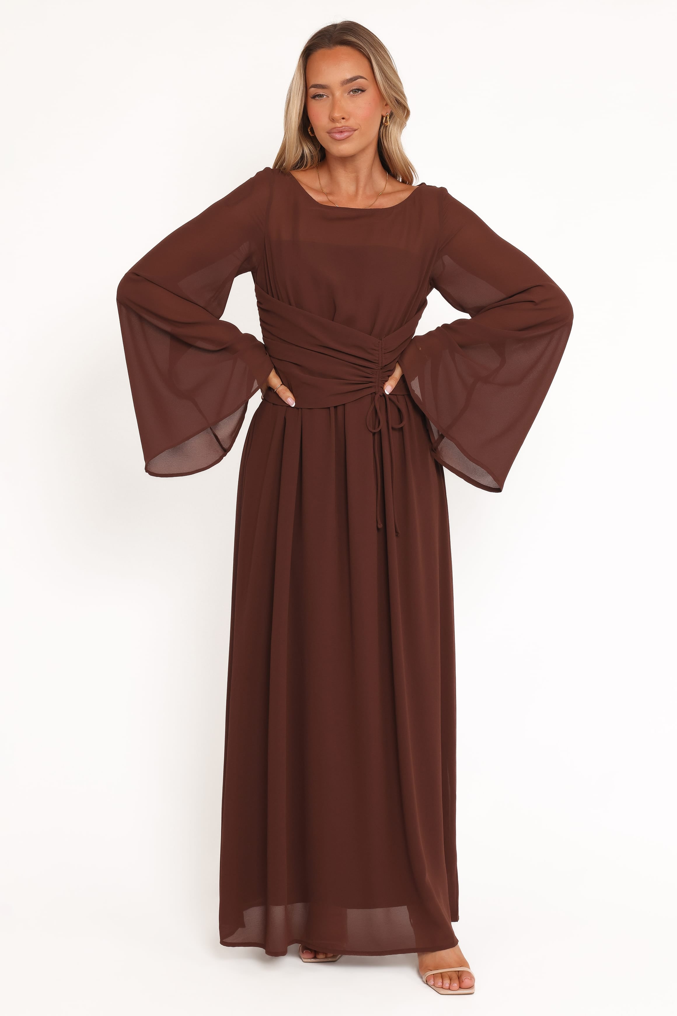 Petal and Pup USA DRESSES Samara Maxi Dress - Brown