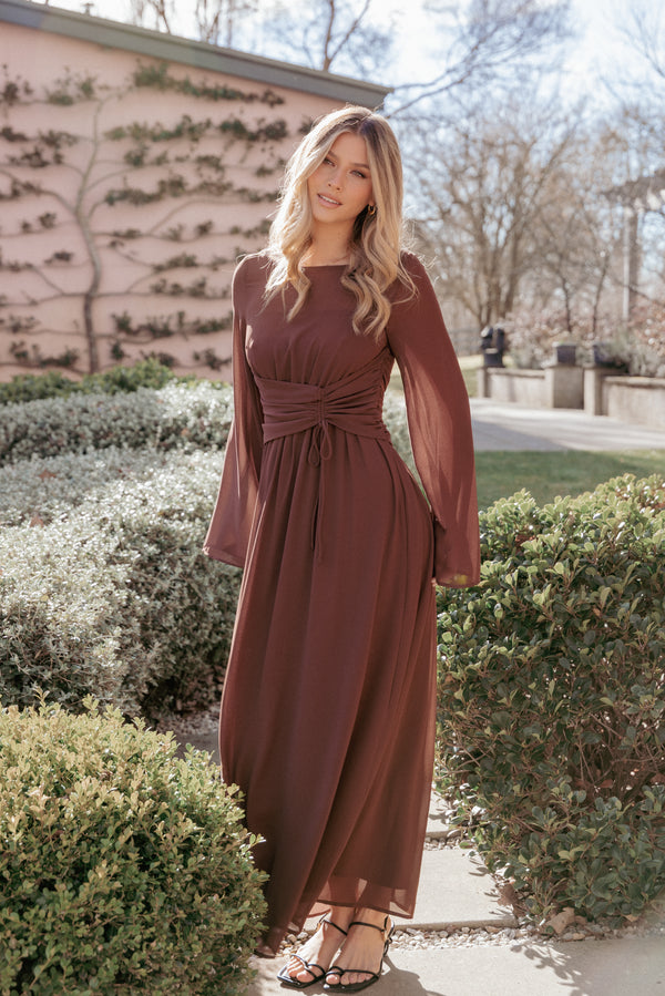 Petal and Pup USA DRESSES Samara Maxi Dress - Brown