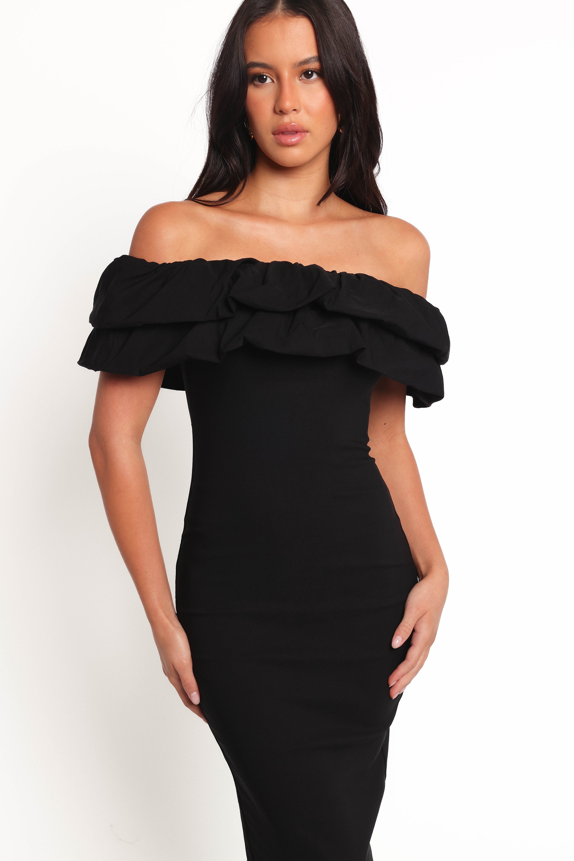 Petal and Pup USA DRESSES Sammi Midi Dress - Black