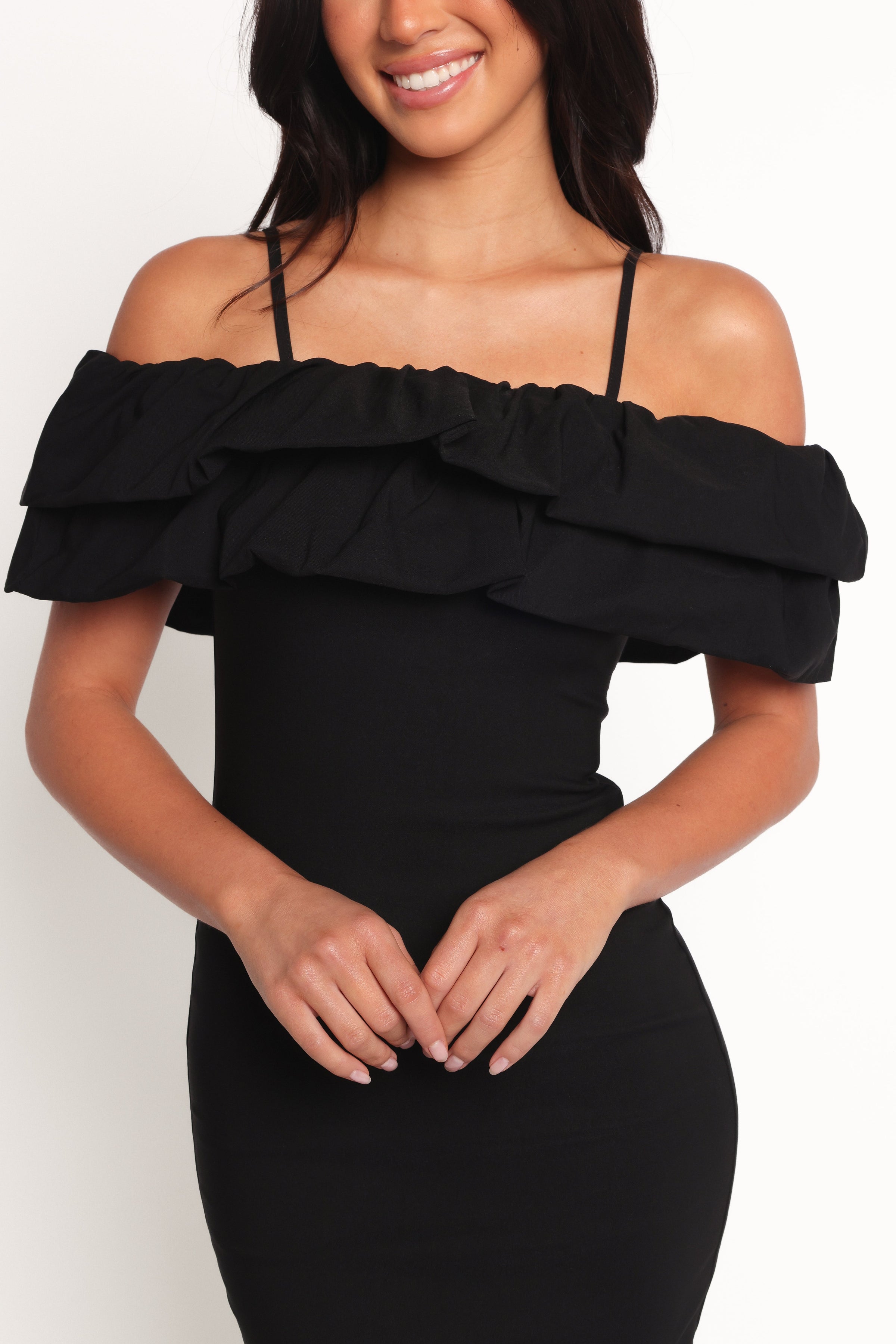 Petal and Pup USA DRESSES Sammi Midi Dress - Black