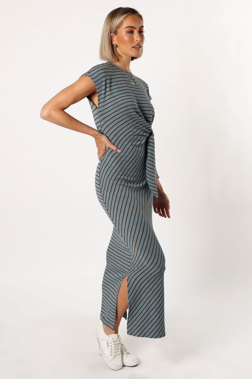 DRESSES @Sandro Maxi Dress - Dusty Stripe