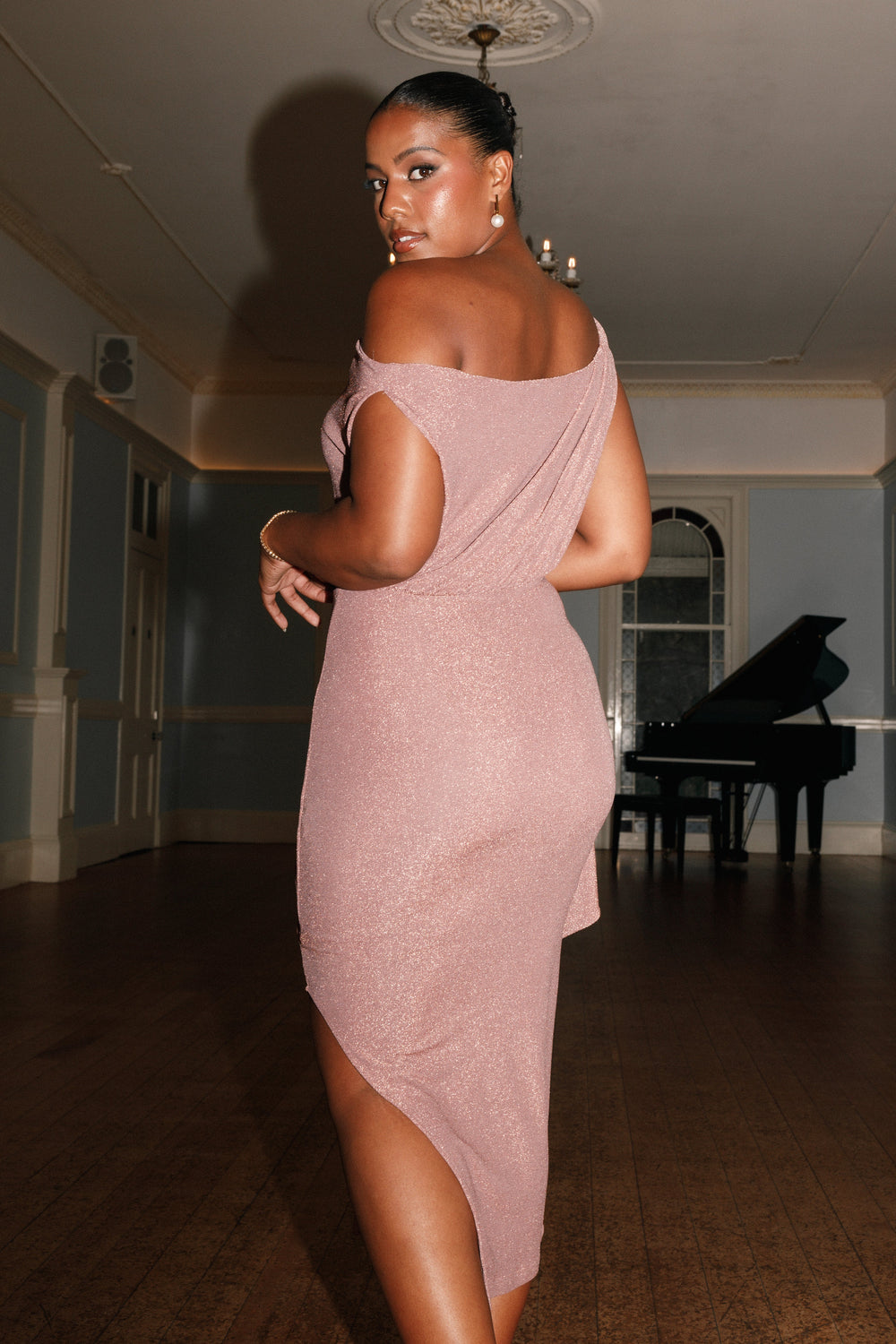 Santiago Off Shoulder Midi Dress Dusty Rose Petal Pup USA santiago-off-shoulder-midi-dress-dusty-rose-petal-pup-usa