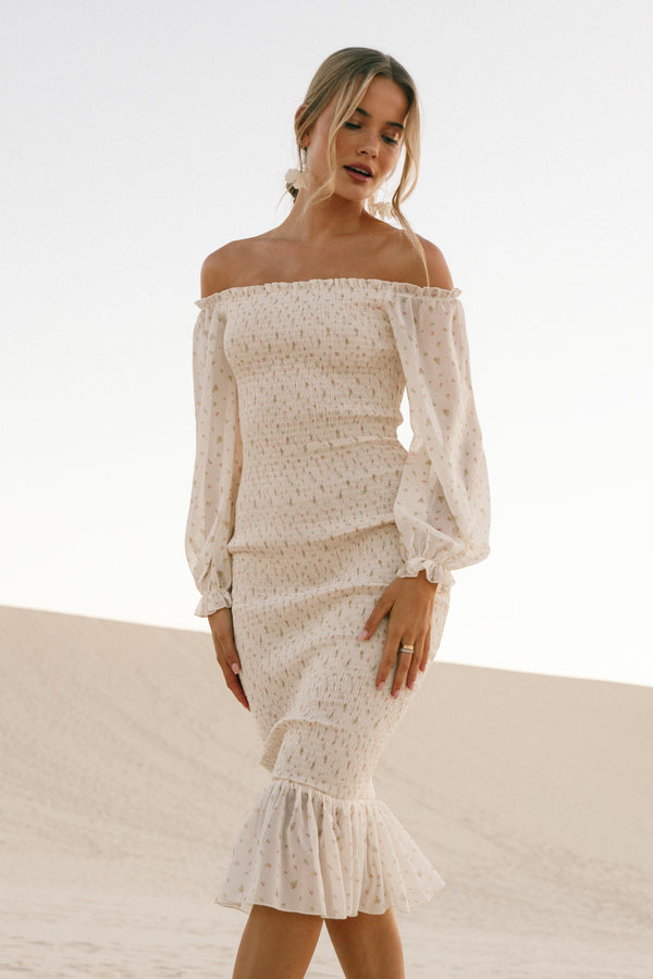 Petal and Pup USA DRESSES Sara Midi Dress - Tiny Blooms