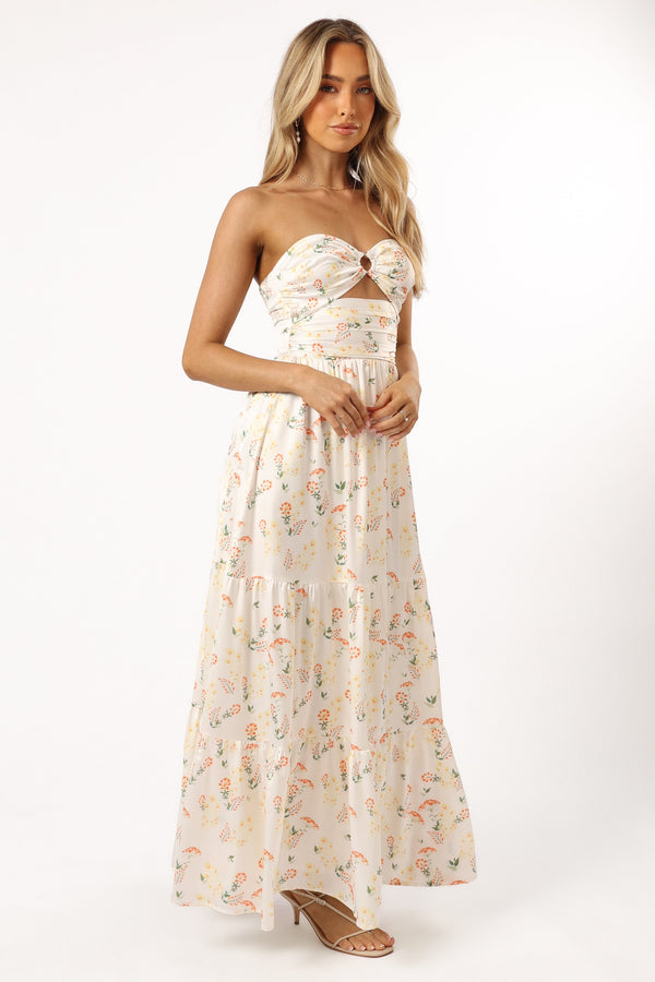 Petal and Pup USA DRESSES Sarai Dress - Yellow Floral