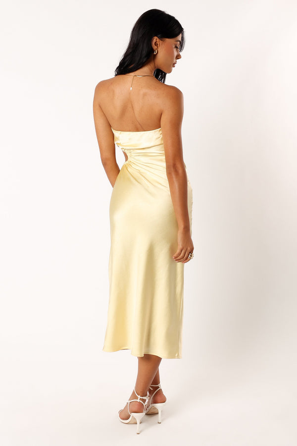 Petal and Pup USA DRESSES Saraya Midi Dress - Butter