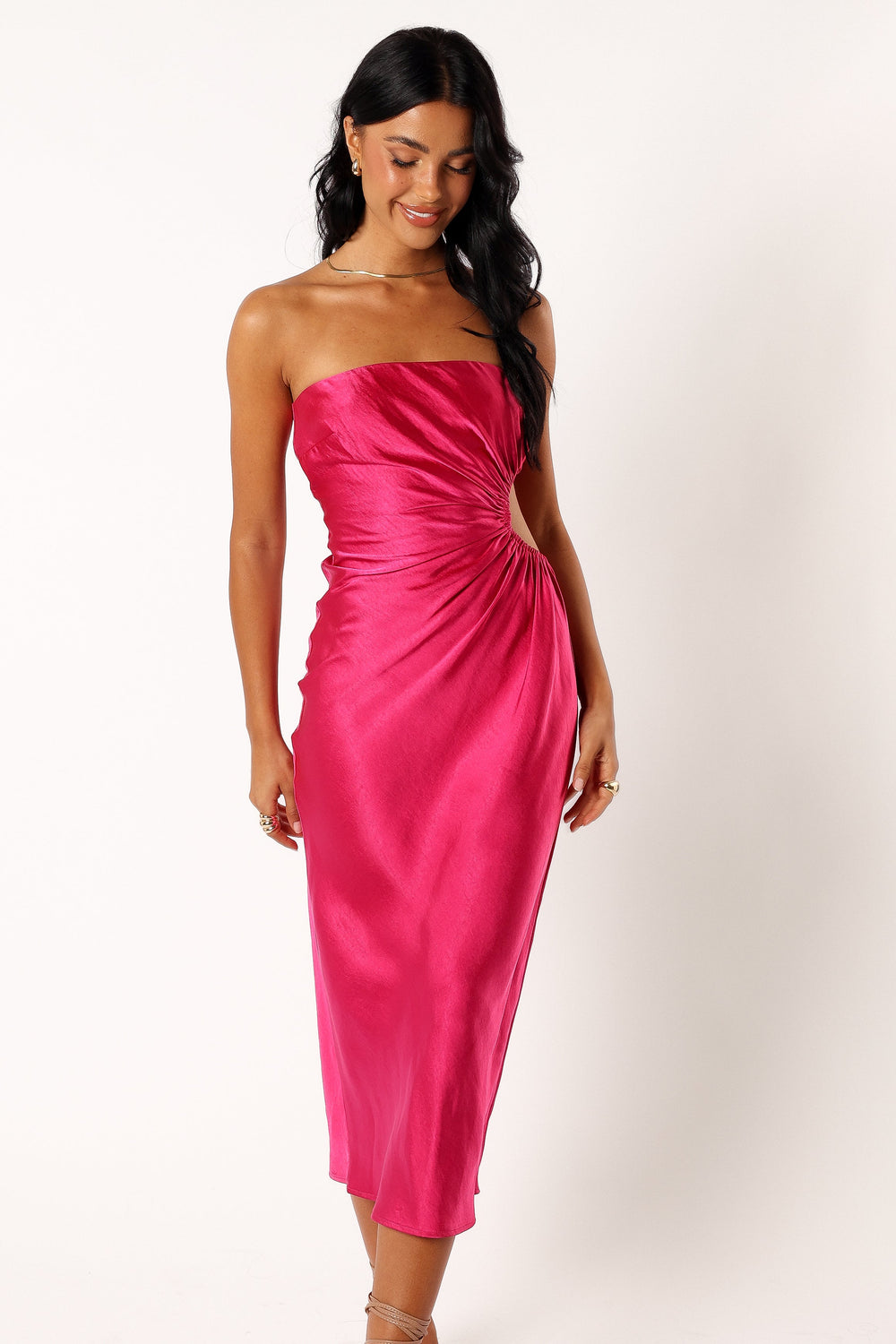 Saraya Midi Dress - Hot Pink - Petal & Pup USA