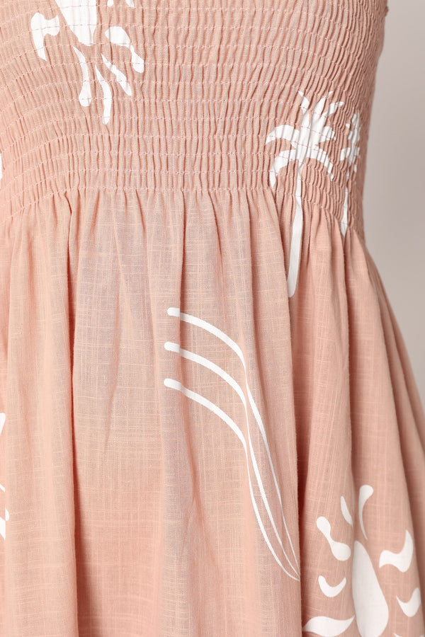 Petal and Pup USA DRESSES Sarelle Maxi Dress - Tan Blush