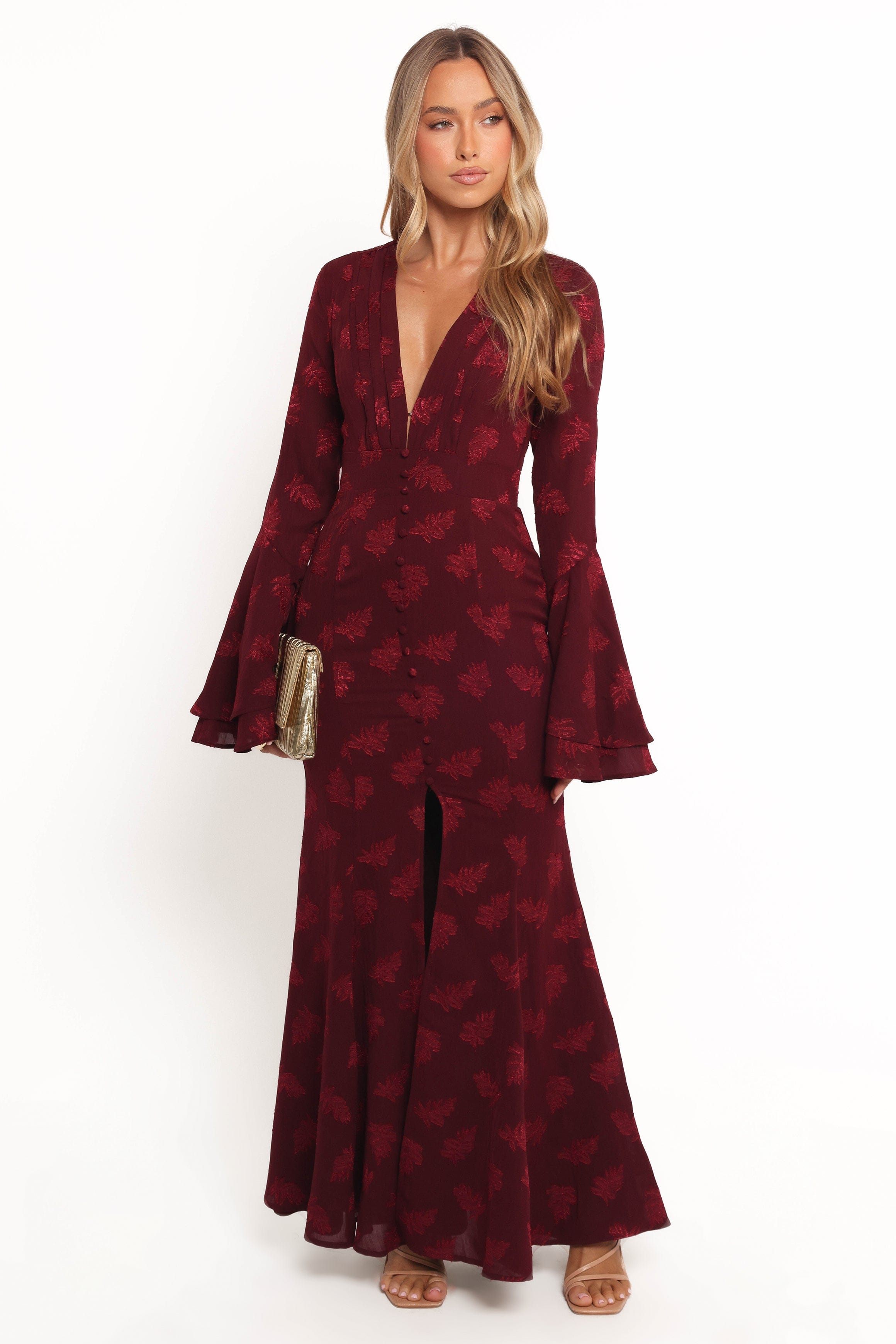 Petal and Pup USA DRESSES Sarey Maxi Dress - Burgundy