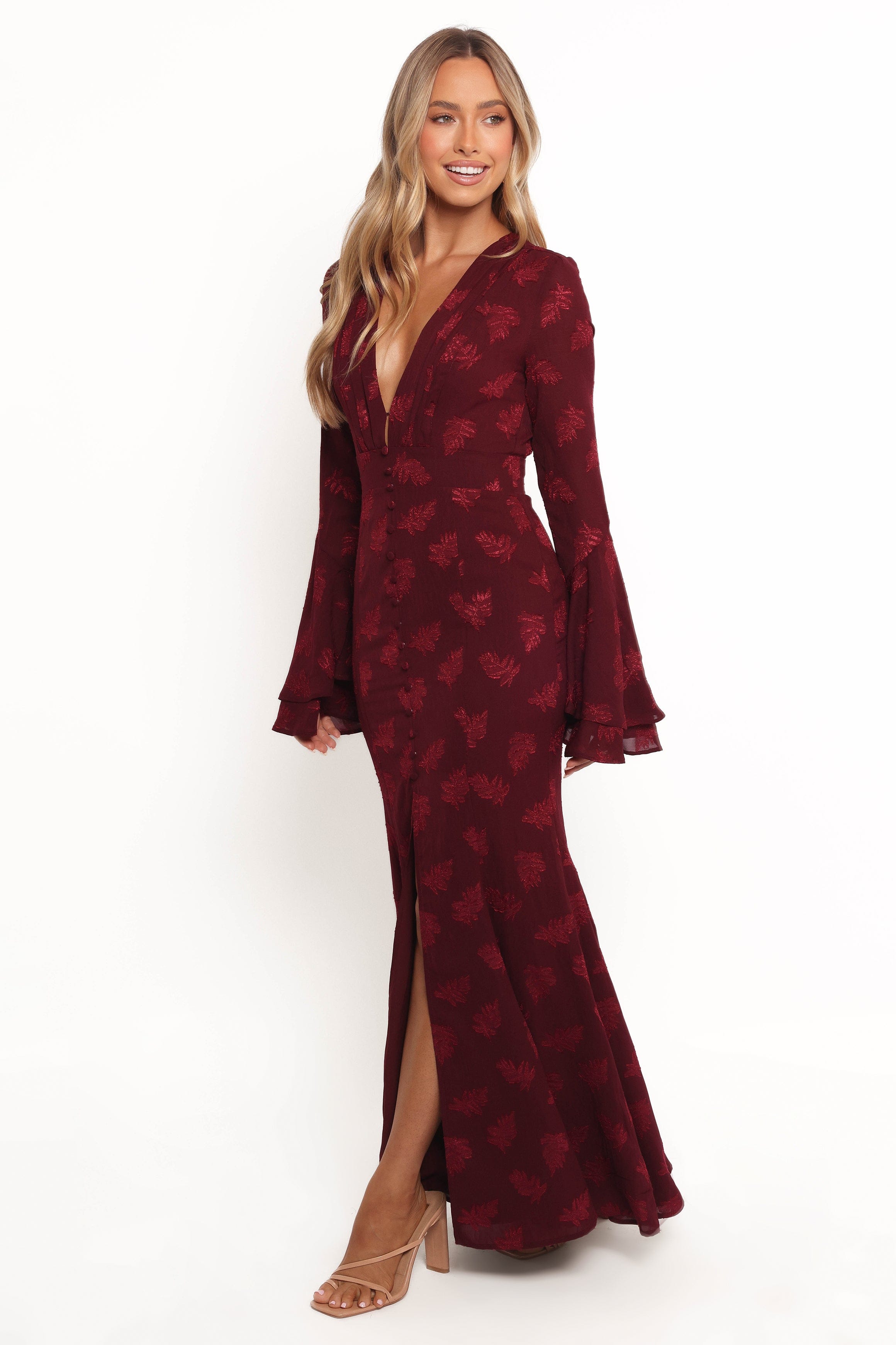 Petal and Pup USA DRESSES Sarey Maxi Dress - Burgundy