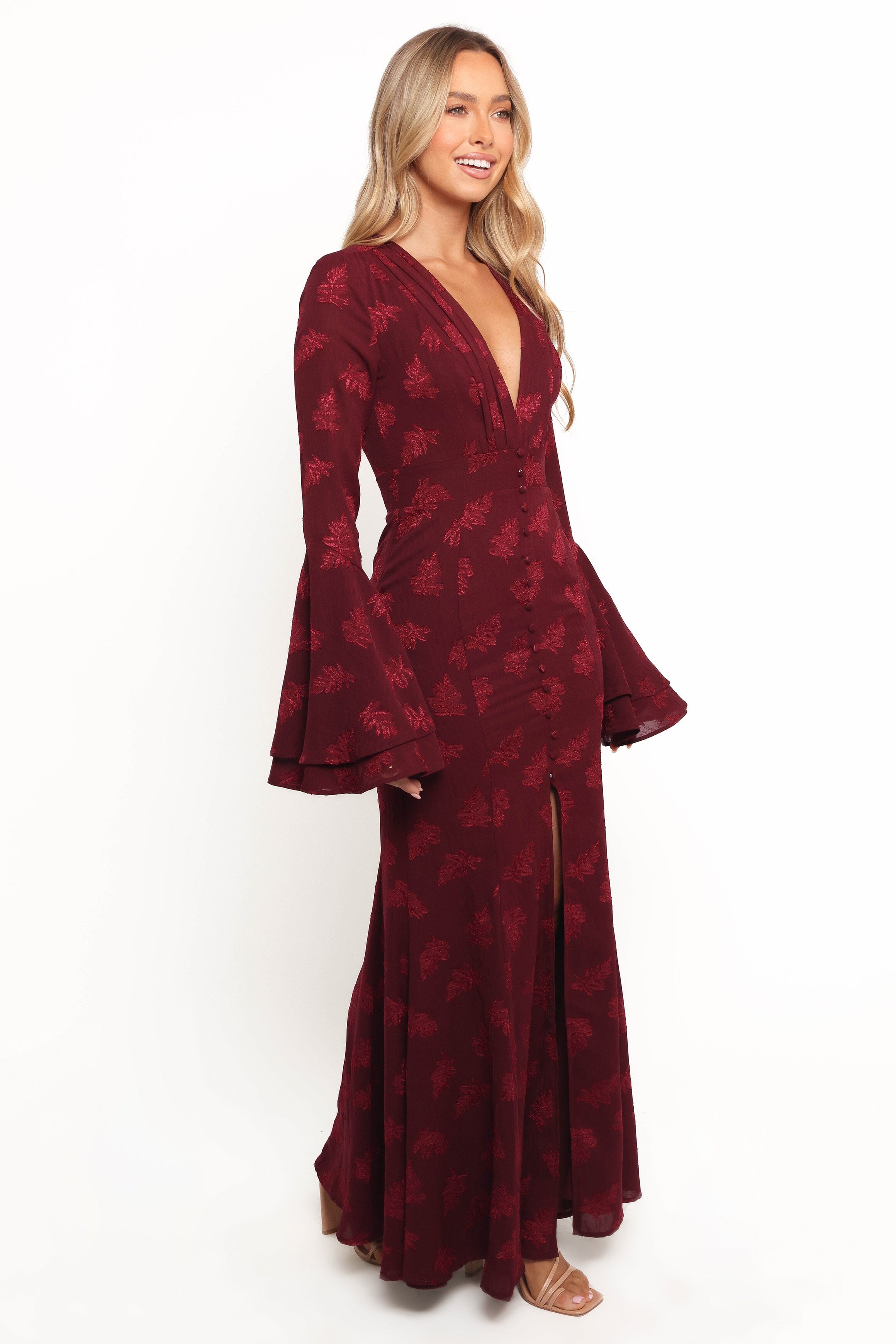 Petal and Pup USA DRESSES Sarey Maxi Dress - Burgundy