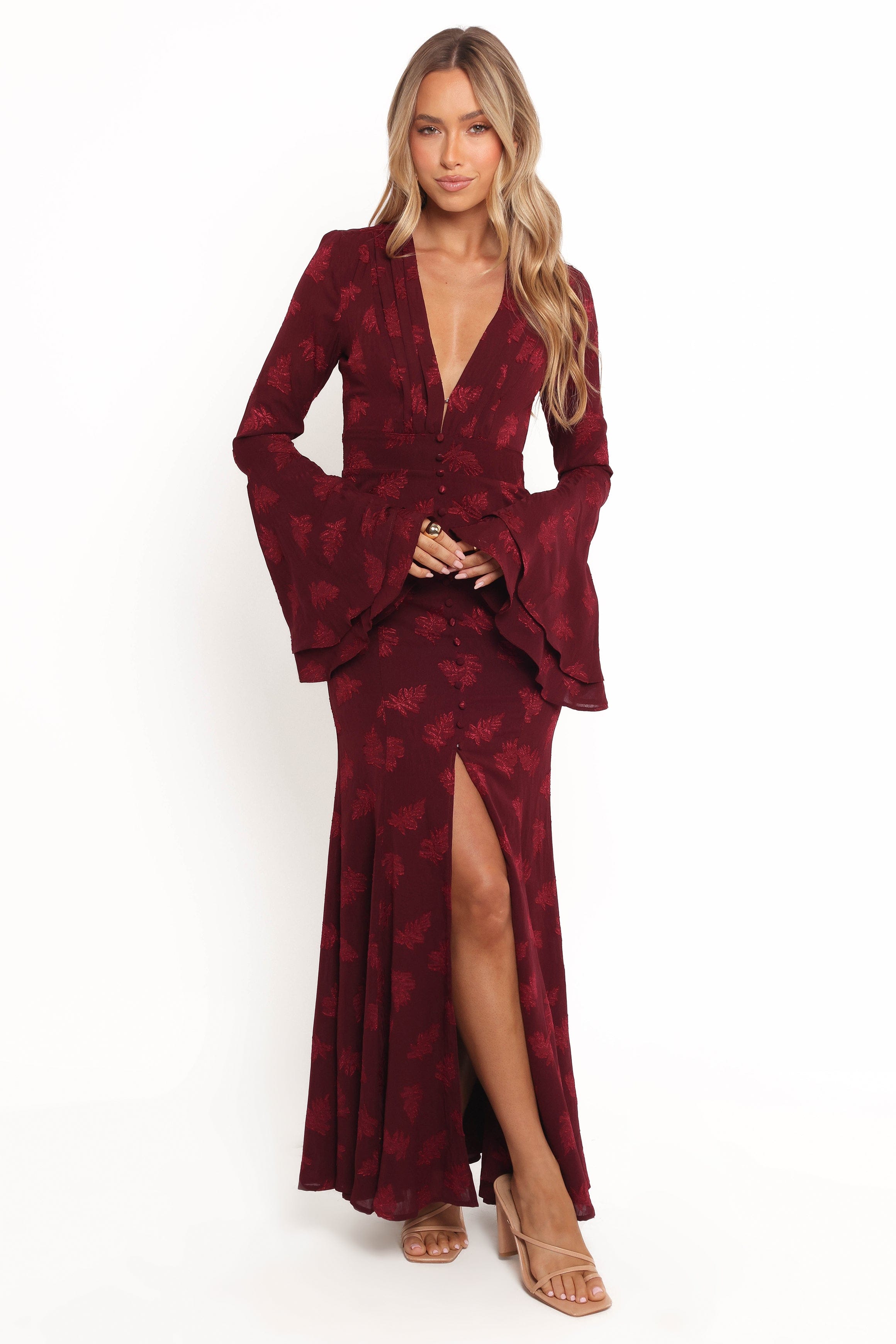 Petal and Pup USA DRESSES Sarey Maxi Dress - Burgundy