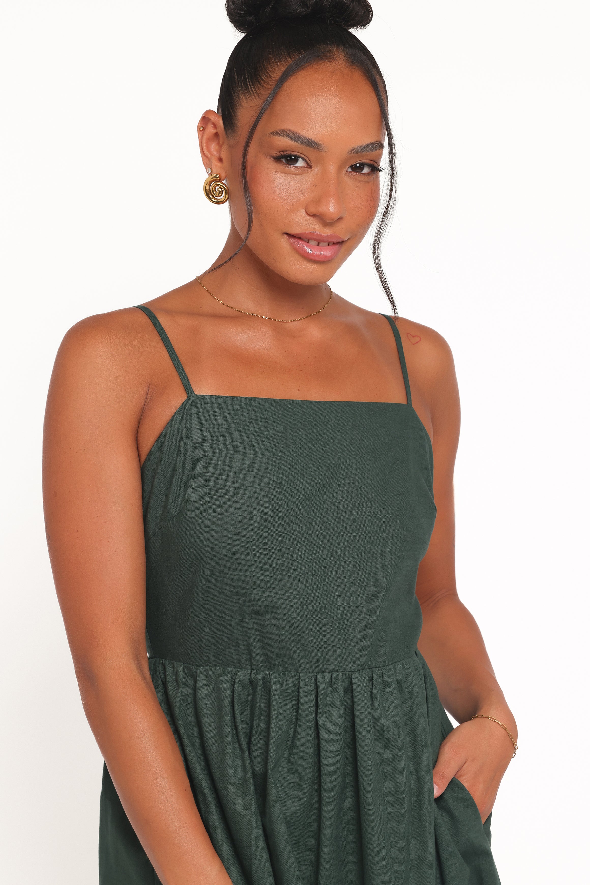 Petal and Pup USA DRESSES Savannah Maxi Dress - Forest Green