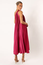 Selena One Shoulder Midi Dress - Viva Magenta - Petal & Pup USA