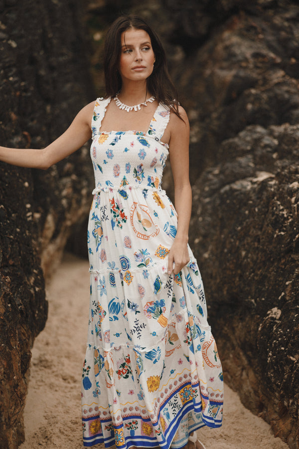 Petal and Pup USA DRESSES Serafina Maxi Dress - Portofino