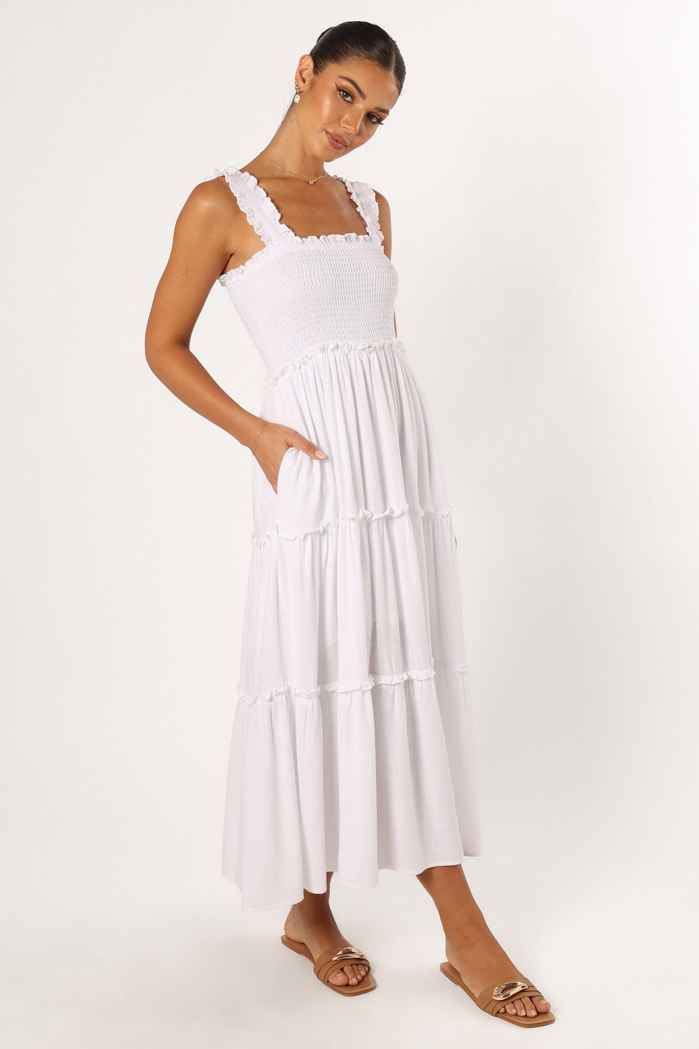 Petal and Pup USA DRESSES Serafina Maxi Dress - White