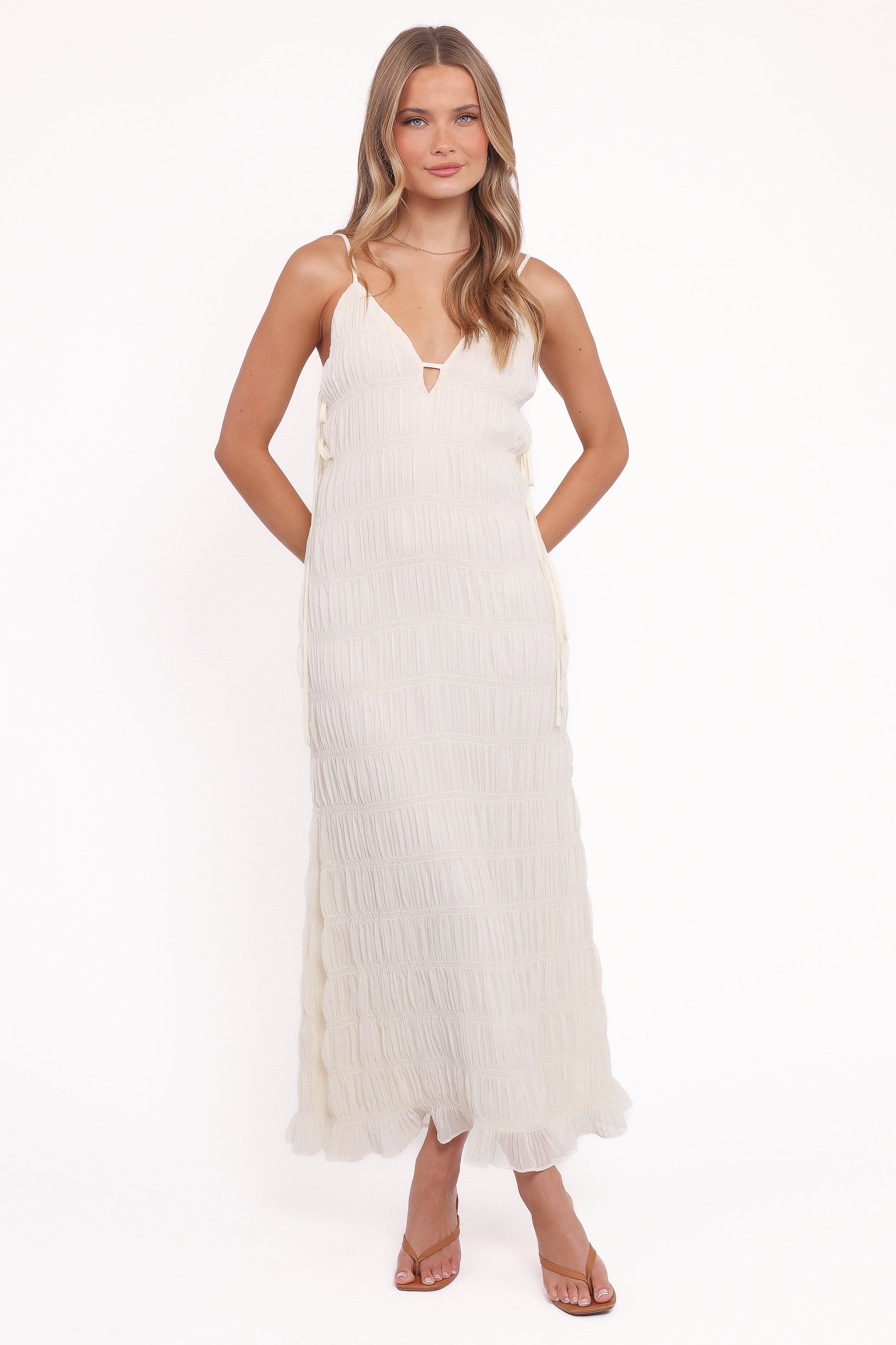 Petal and Pup USA DRESSES Seraphine Midi Dress - Cream