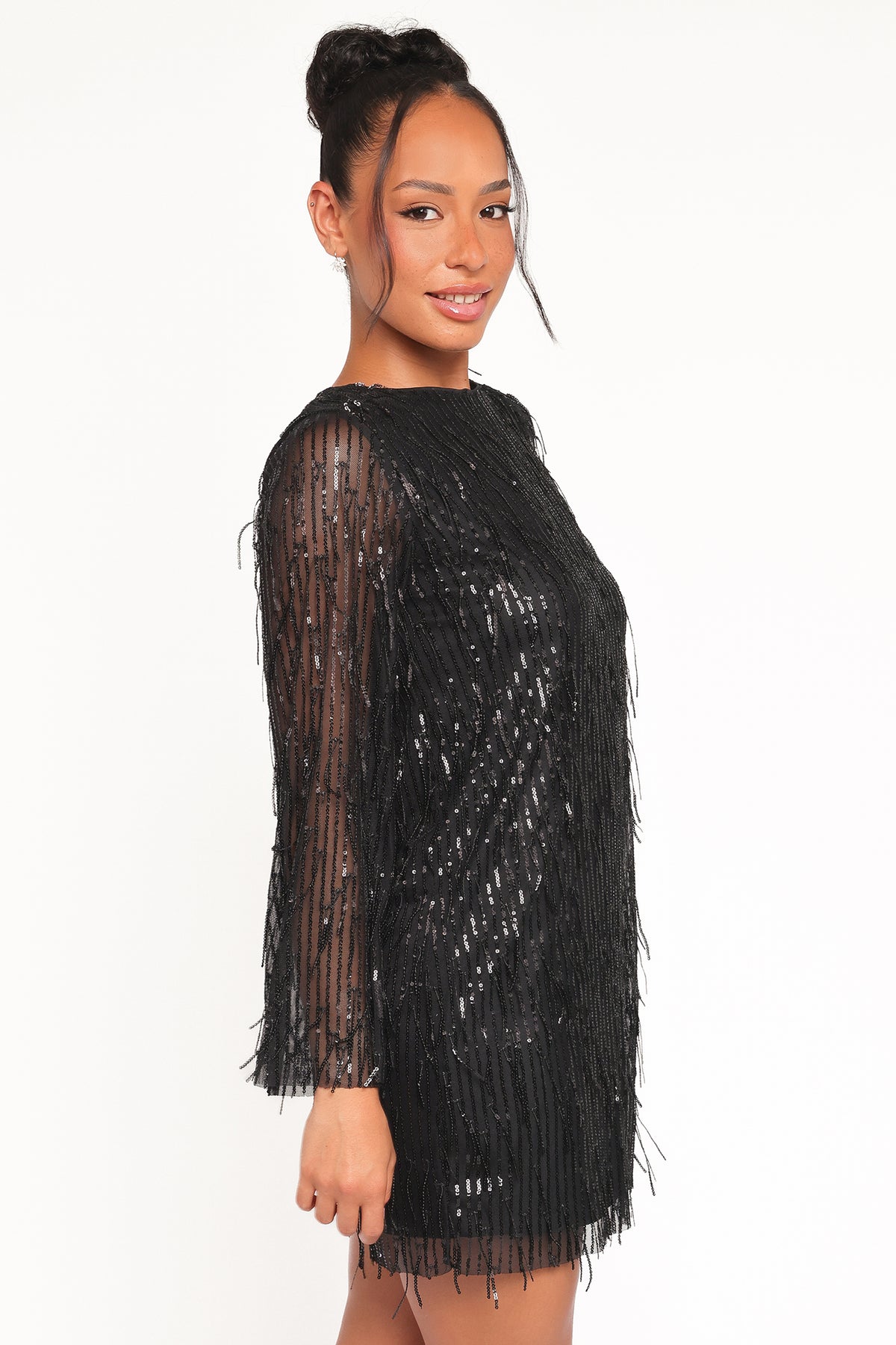 Serena Sequin Mini Dress - Black | Petal & Pup USA Serena Sequin Mini Dress - Black | Petal & Pup USA