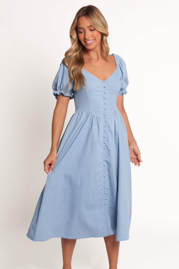 Petal and Pup USA DRESSES Serenade Midi Dress - Blue
