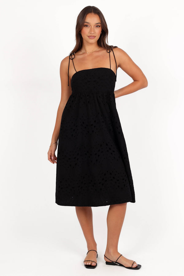 Petal and Pup USA DRESSES Sevara Midi Dress - Black